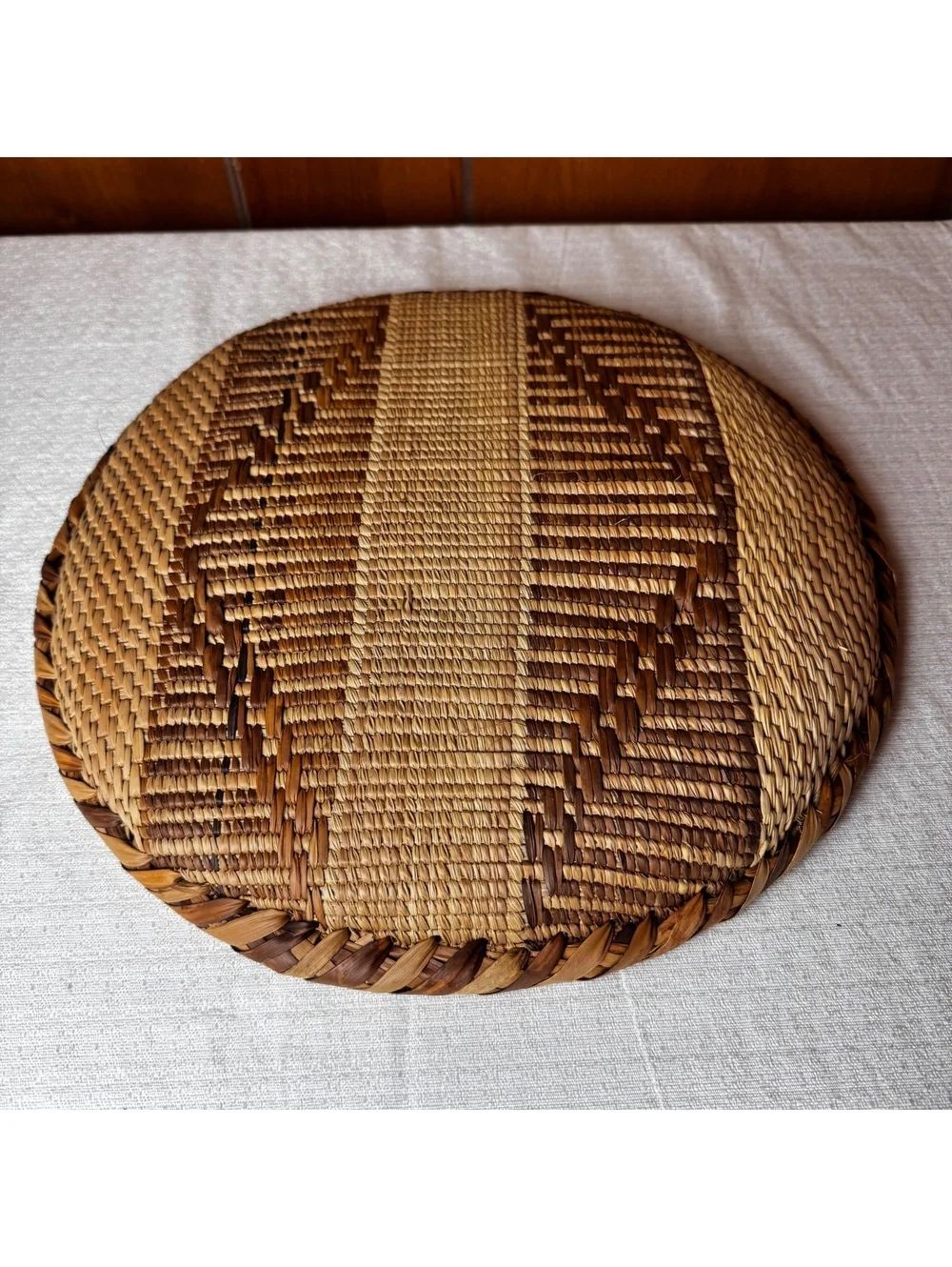 Handwoven Gokwe Basket Zimbabwe African Wall Hanging Art Decor 12.5”